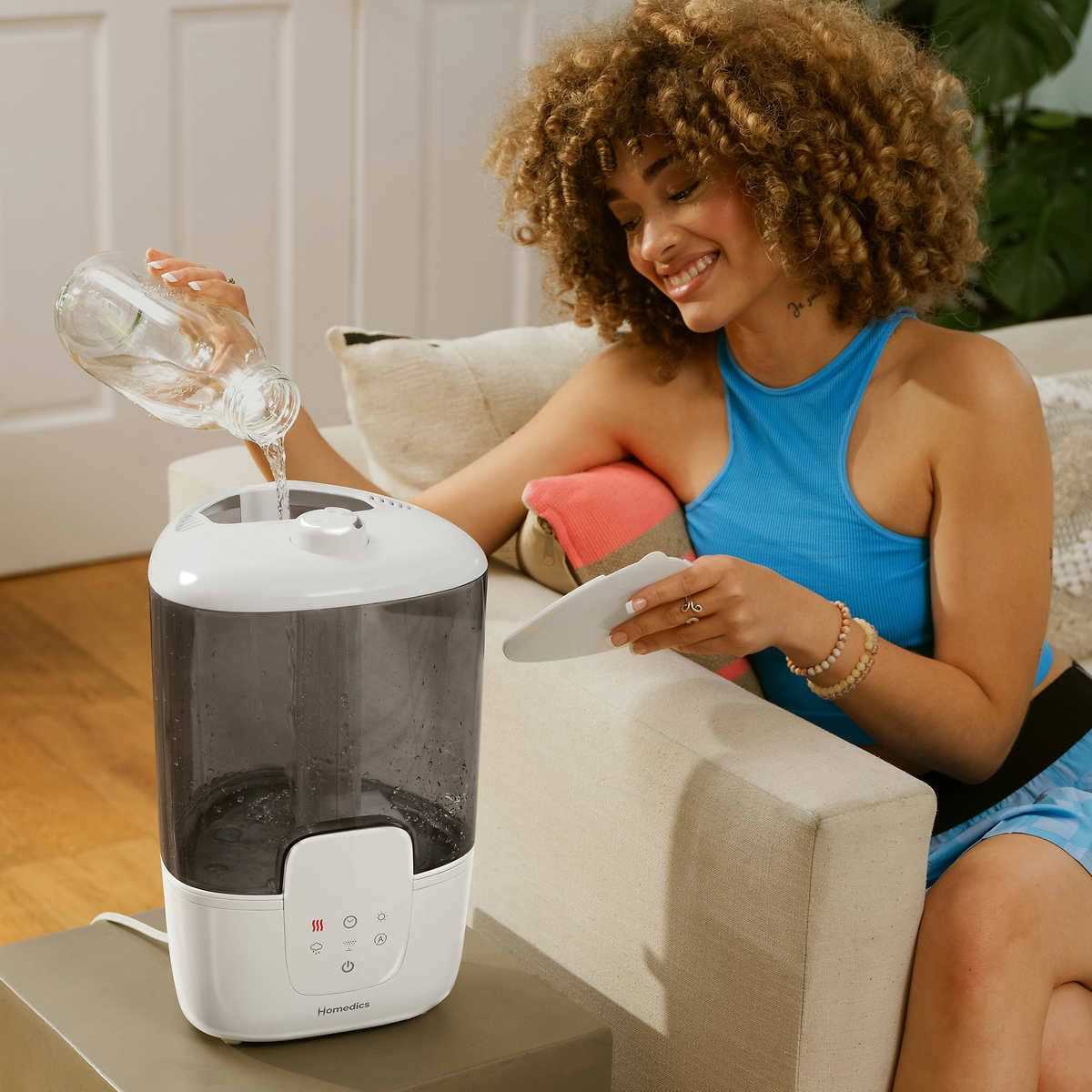 Homedics Warm/Cool Mist Ultrasonic Humidifier With UV-C Technology And Remote