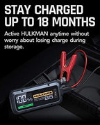 2,000A 20,000mAh Car Jump Starter For Up To 8.5L Gas And 6L Diesel Engines