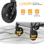 Cochildor 4 Seater All-Terrain Wagon Stroller, 300 lb Capacity, Light Grey - ST4N