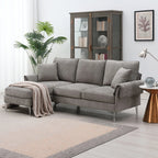 Churanty Convertible L-Shaped Sectional Sofa With Reversible Chaise Lounge, 84 Inch